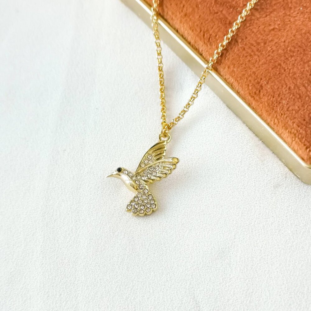 Kate Spade Gold Grandma's Closet Hummingbird Necklace